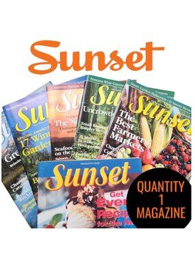 1 Vintage Sunset Magazine Picked at RANDOM Cookbook Reading Supplies Coffee Tabl